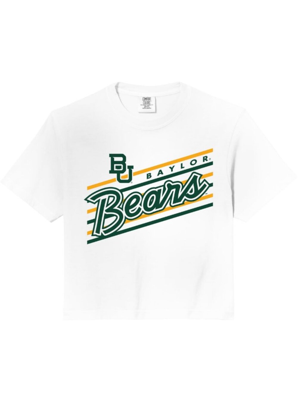 Vintage Retro Comfort Colors Crop Top | Baylor Bears Officially Licensed Tee